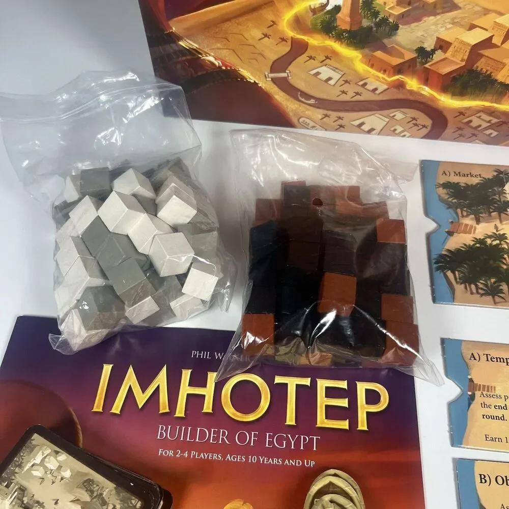 Imhotep Builder of Egypt Board Game by Thames & Kosmos - Gently Used 100%
